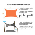 Outdoor Garden Sunshade Sail Waterproof Anti-UV Canopy, Size: 3m x 5m, 3m x 5m