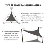 Triangle Outdoor Garden Sunshade Sail Waterproof Anti-UV Canopy, Size: 5m x 5m x 5m, 5m x 5m x 5m