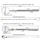 Car Repair Detection Mirror Universal Folding Telescopic Mirror Welding Chassis Inspection Mirror, Silver 50mm, Silver 30mm, Black Handle 50mm, Red Handle 50mm, Purple Handle 50mm, Pink Handle 50mm
