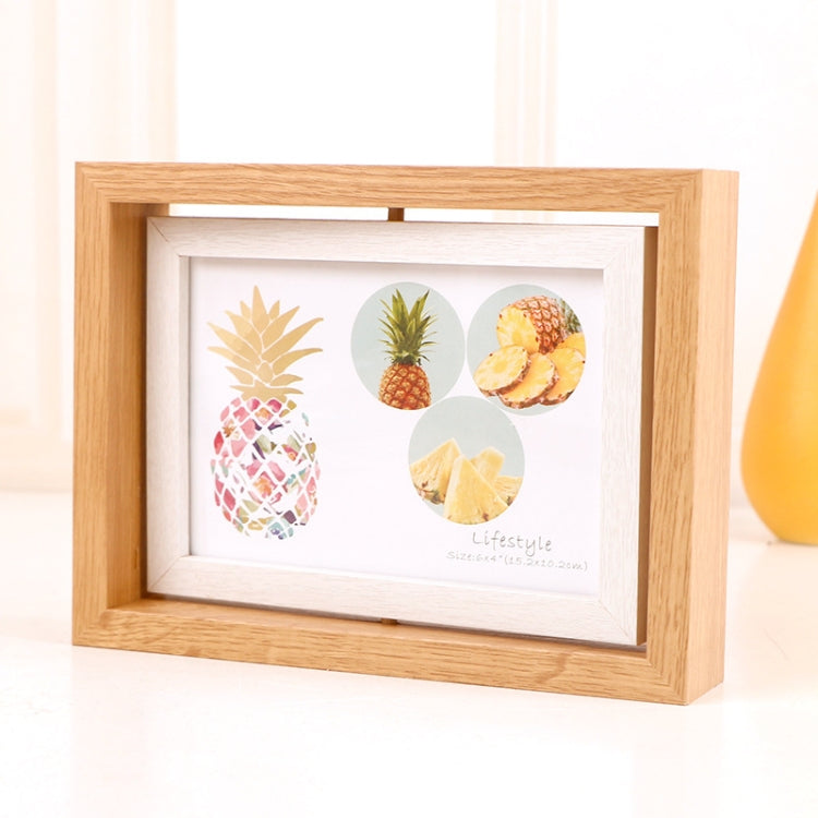 Wooden Rotating Double-Sided Swinging Table Photo Frame Size:, 6 inch, 7 inch, 8 inch