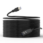 D.Y.TECH USB 3.0 Male To Female Extension Cable Double Shielded Chip Data Cable, Length:, 10m, 15m