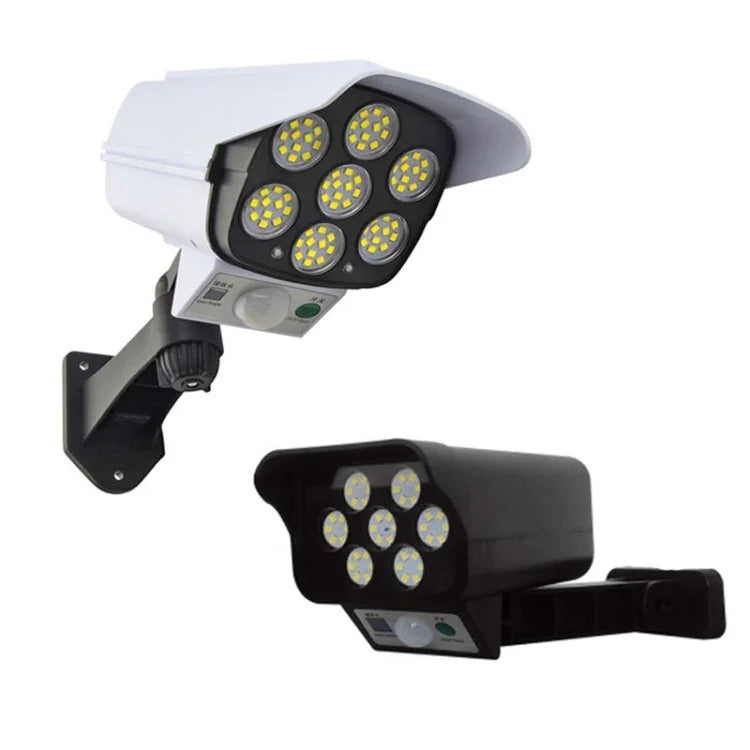Solar Sensor LED Wall Light Simulation Surveillance Camera Glare Anti-Thief Street Lamp, Style:, Remote Control (42LED), Remote Control (77LED)
