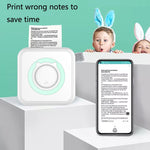 Convenient Pocket Mini Printer Student Wrong Question Thermal Bluetooth Mobile Phone Photo Data Note Printer, Blue, Pink