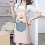 Home Kitchen Waterproof And Oil-Proof Apron Cute Cooking Work Apron, Colour: Foodie Light Pink (Ordinary), Foodie Light Pink (Ordinary)