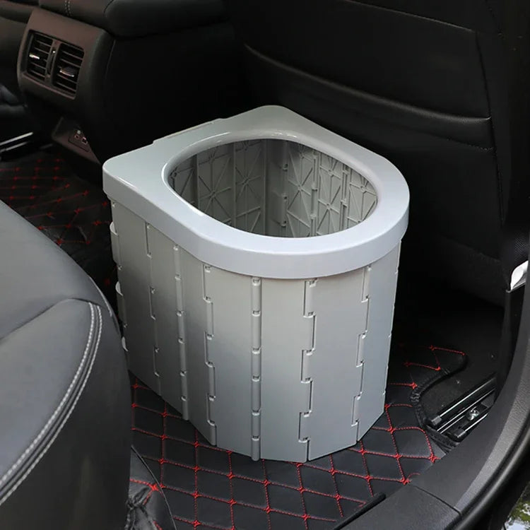 Car Toilet Integrated Portable Folding Toilet Self-Driving Tour Outdoor Camping Toilet, Car Toilet(Light Gray), Car Toilet(Black)