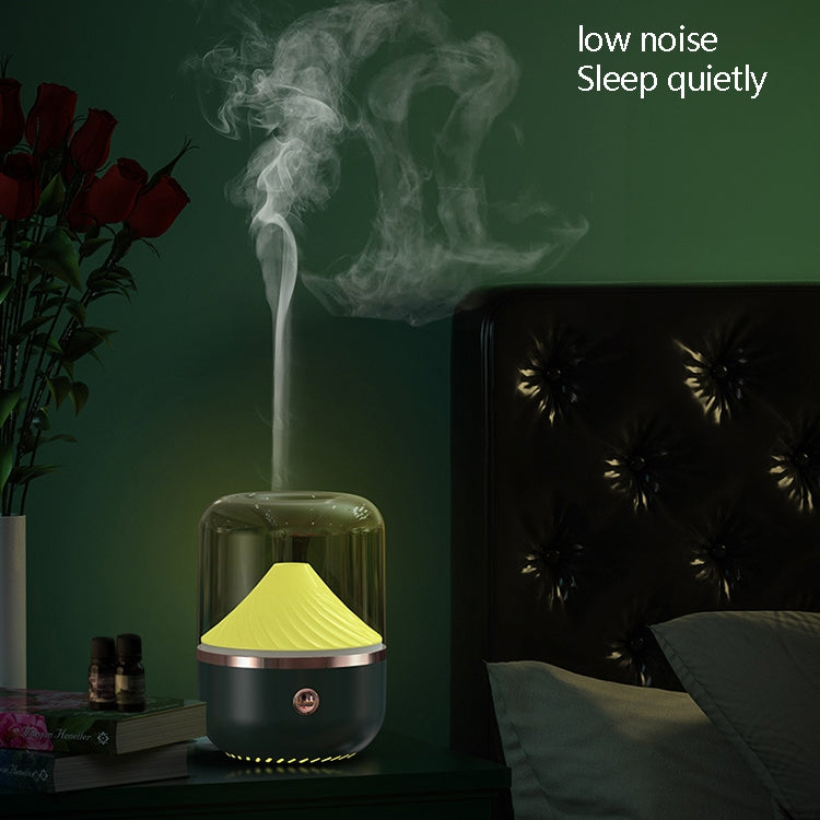HX-930 Home Bedroom Round Mirror Essential Oil Aromatherapy Machine Ultrasonic Atomization Hydrating Spray Humidifier, Black, White, Green