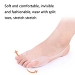 SEBS Material Big Feet Hallux Valgus Corrector Soft and Comfortable Correction Belt, 1 Pair SEBS White