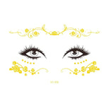 20 PCS Waterproof Bronzing Face Tattoo Stickers Party Masquerade Face Stickers, VS-011, VS-012, VS-013, VS-014, VS-015, VS-016, VS-017, VS-018, VS-019, VS-022, VS-023, VS-024, VS-025, VS-027, VS-028, VS-029, VS-030, VS-031, VS-032, VS-033
