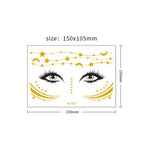 20 PCS Waterproof Bronzing Face Tattoo Stickers Party Masquerade Face Stickers, VS-011, VS-012, VS-013, VS-014, VS-015, VS-016, VS-017, VS-018, VS-019, VS-022, VS-023, VS-024, VS-025, VS-027, VS-028, VS-029, VS-030, VS-031, VS-032, VS-033