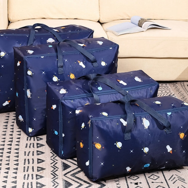 Oxford Cloth Quilt Moisture-Proof & Waterproof Storage Bag Zipper Portable Moving Luggage Bag, 70x50x30cm