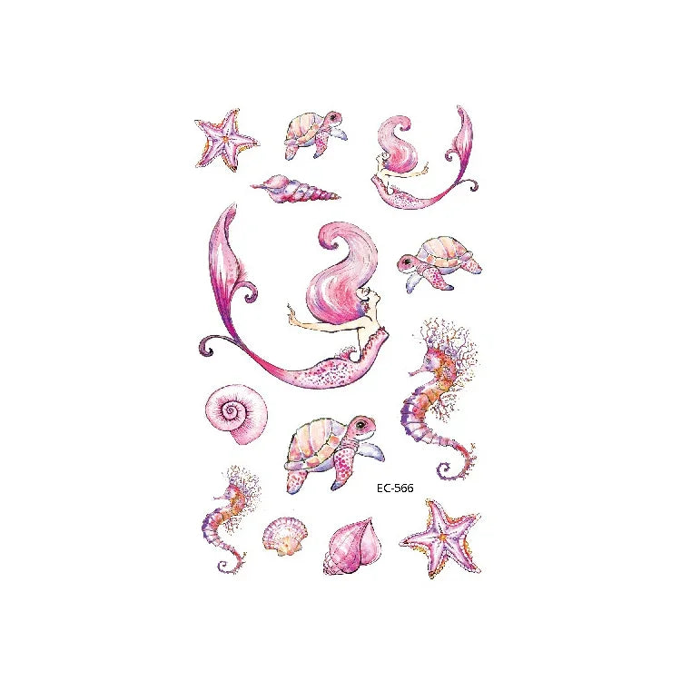 20 PCS Marine Animal Waterproof Children Tattoo Stickers, EC-559, EC-566, EC-567, EC-571, EC-572, EC-573, EC-574, EC-575, EC-576, EC-577, EC-741, EC-764