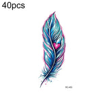 40 PCS Waterproof Small Fresh Tattoo Stickers, RC-445, RC-446, RC-447, RC-448, RC-449, RC-451, RC-452, RC-453, RC-454, RC-455, RC-456, RC-457