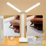Double Head Lighting LED Charging Desk Lamp,Style:, Plug-in Version+Cable, Rechargeable 3600mAh+Cable, Rechargeable  4000mAh+Cable