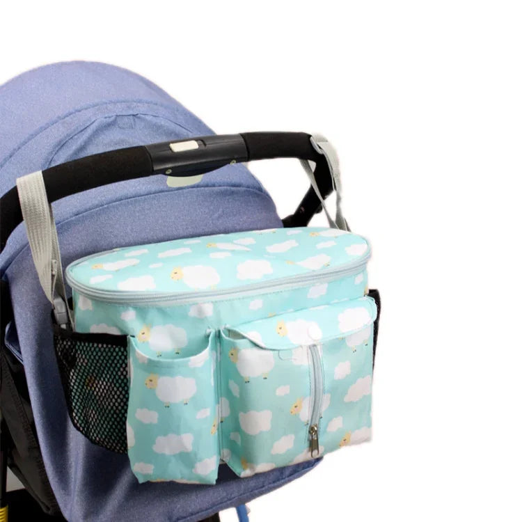 Multifunctional Baby Stroller Storage Bag, White Dinosaur, Yellow Zoo, Green Lamb, White Alpaca, Tibetan Owl, Denglin Deer, Yellow Zoo + Side Pocket, Green Lamb + Side Pocket, White Alpaca + Lateral Pocket, Tibetan Owl + Side Pocket                    ...
