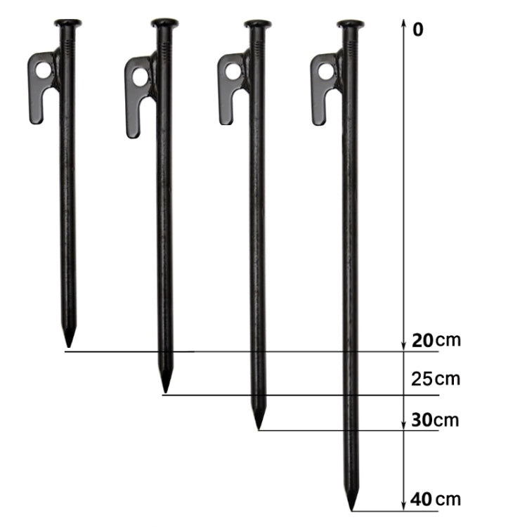 Outdoor Camping Windproof Fixed Canopy Ground Nails, 4 PCS 20cm, 6 PCS 20cm, 8 PCS 20cm, 10 PCS 20cm, 4 PCS 25cm, 6 PCS 25cm, 8 PCS 25cm, 10 PCS 25cm, 4 PCS 30cm, 6 PCS 30cm, 8 PCS 30cm, 10 PCS 30cm, 4 PCS 40cm, 6 PCS 40cm, 8 PCS 40cm, 10 PCS 40cm