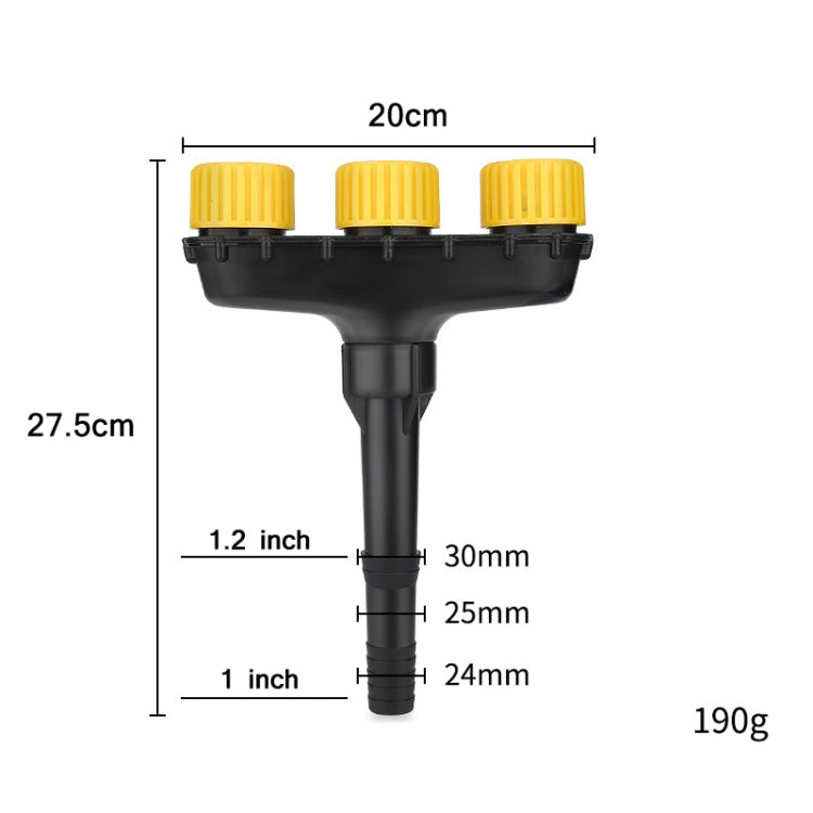 DKSSQ Gardening Multi-Head Watering Sprinkler Nozzle, Specification:, 3 Head with 1 inch/1.2 inch Interface, 3 Head With 1.5 inch Interface, 4 Head With 1 inch/1.2 inch Interface, 4 Head With 1.5 inch Interface, 5 Head With 1 inch/1.2 inch Interface
