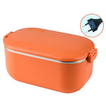 48W 1L  304 Stainless Steel Heating Lunch Box Can Be Plugged In, US Plug, 12V Car Plug, EU Plug, UK Plug