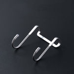 5pcs /Pack  S-Shaped Double Hook Stainless Steel Coat And Drawer Door Rear Hook, S-Shaped Double Hook