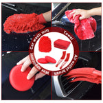 Car Wash Cleaning Brush Waterproof Car Wash Gloves, 18 PCS / Set