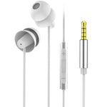 EN3900 3.5mm Plug In-Ear Wired Control Earphone with Mic, White, Red, Black