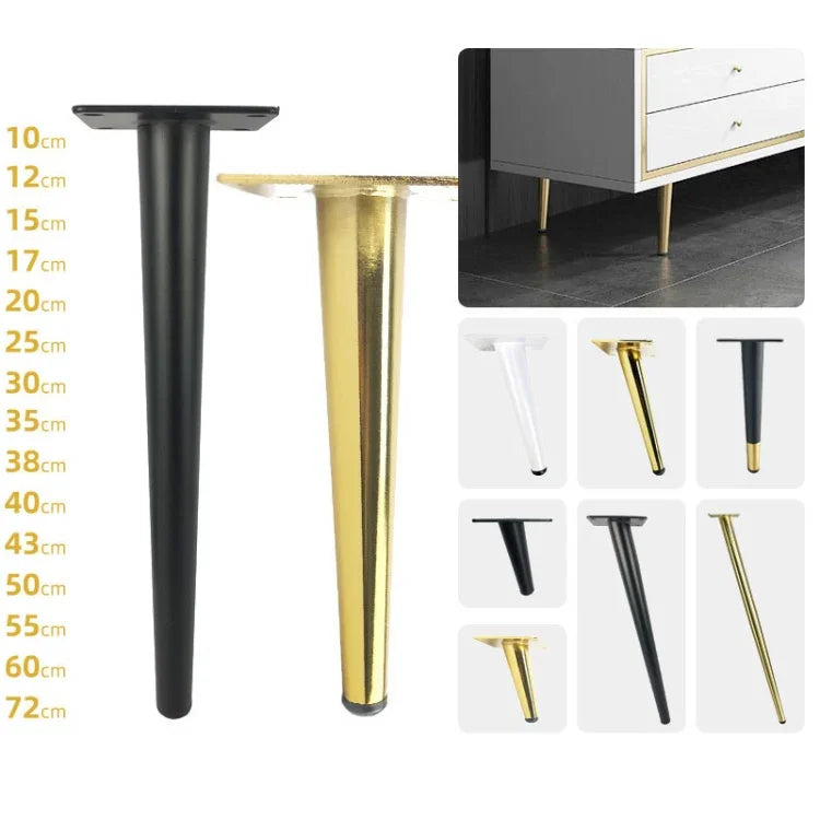 LH-ZT-0001 Cone Round Tube Furniture Support Legs, Style:, Oblique Cone Height 25cm, Oblique Cone Height 30cm, Oblique Cone Height 35cm, Oblique Cone Height 38cm, Oblique Cone Height 40cm, Oblique Cone Height 43cm, Oblique Cone Height 45cm             ...