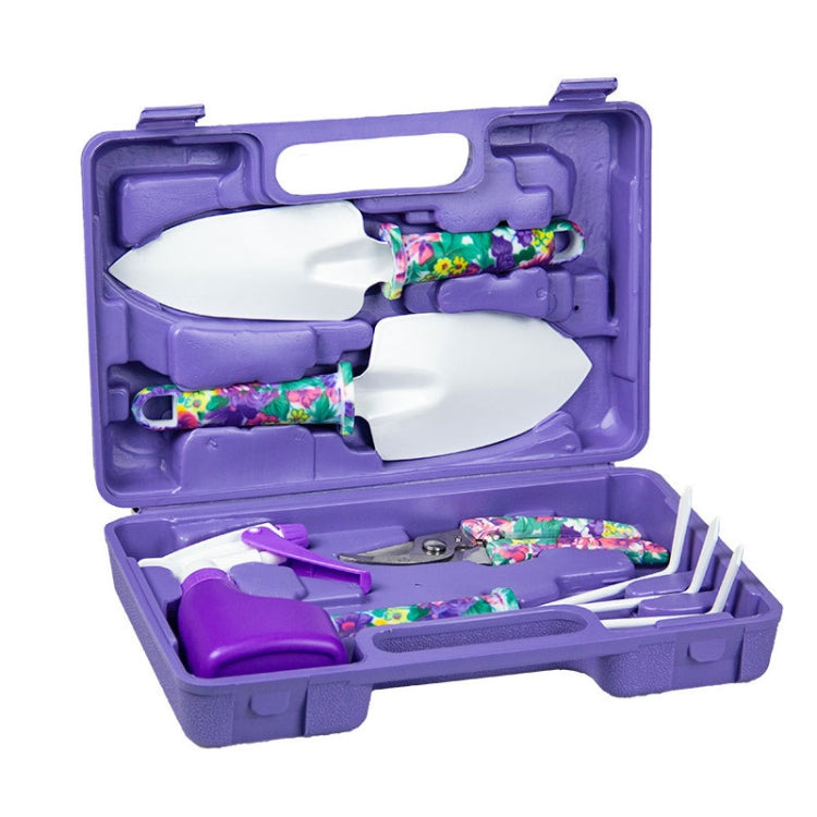 YL025 Potted Gardening Tool Set, 10 PCS / Set (Purple ), 10 PCS / Set (Green), 5 PCS / Set (Purple), 5 PCS / Set (Green)