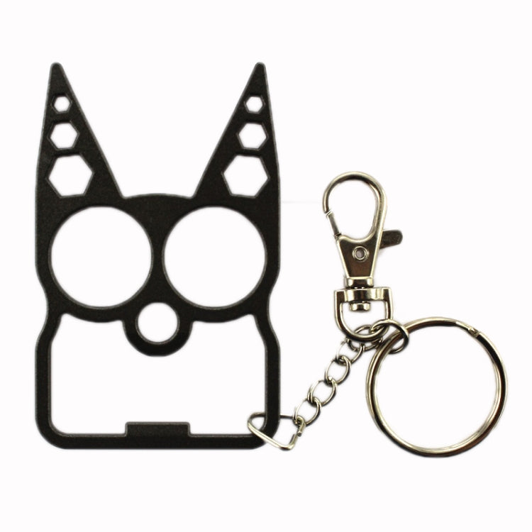 2 PCS 6 In 1 Multifunctional Keychain Zinc Alloy Bottle Opener, Black, Silver, Gold, Bright Green, Grass Green, Pink