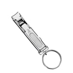 Stainless Steel Folding Nail Clippers with Keychain