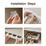 Home Wardrobe Drawer Type Underwear Socks Storage Box, With Partition (Transparent Grey), Without Partition (Transparent Grey), With Partition (Transparent), Without Partition (Transparent )