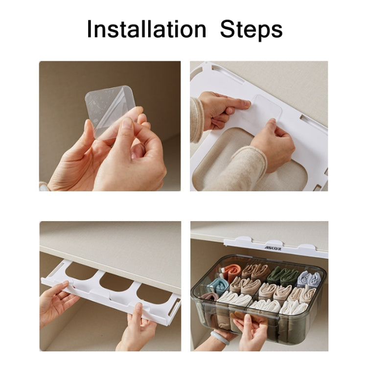 Home Wardrobe Drawer Type Underwear Socks Storage Box, With Partition (Transparent Grey), Without Partition (Transparent Grey), With Partition (Transparent), Without Partition (Transparent )
