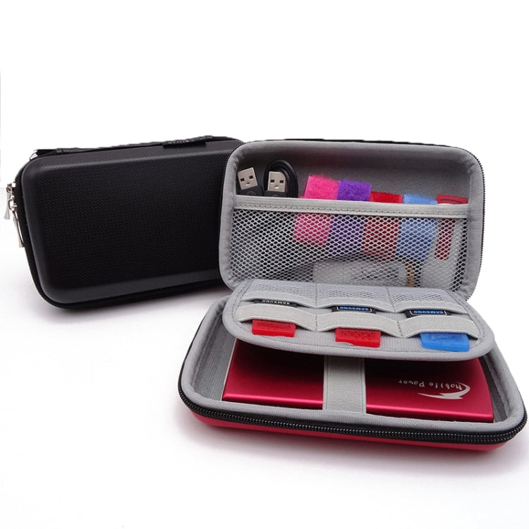 CHKJOK GH1805 EVA Mobile Hard Disk Anti-pressure Hard Shell Bag, GH1805 Red, GH1805 Black