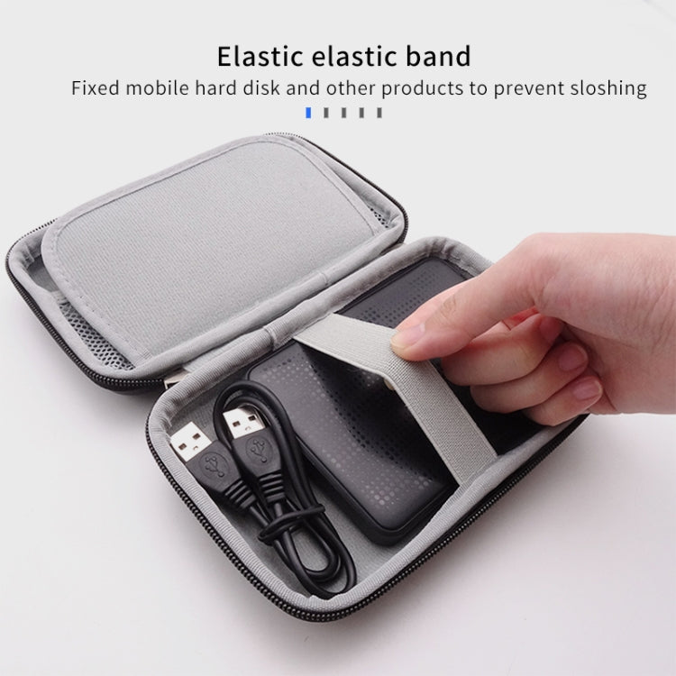 CHKJOK GH1805 EVA Mobile Hard Disk Anti-pressure Hard Shell Bag, GH1805 Red, GH1805 Black