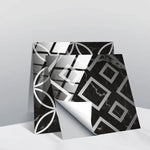 PVC Crystal Covered Film Geometric Pattern Tile Wall Sticker, 20 PCS 15cm