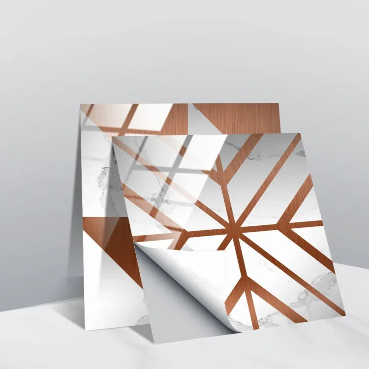 PVC Crystal Covered Film Geometric Pattern Tile Wall Sticker, 20 PCS 20cm