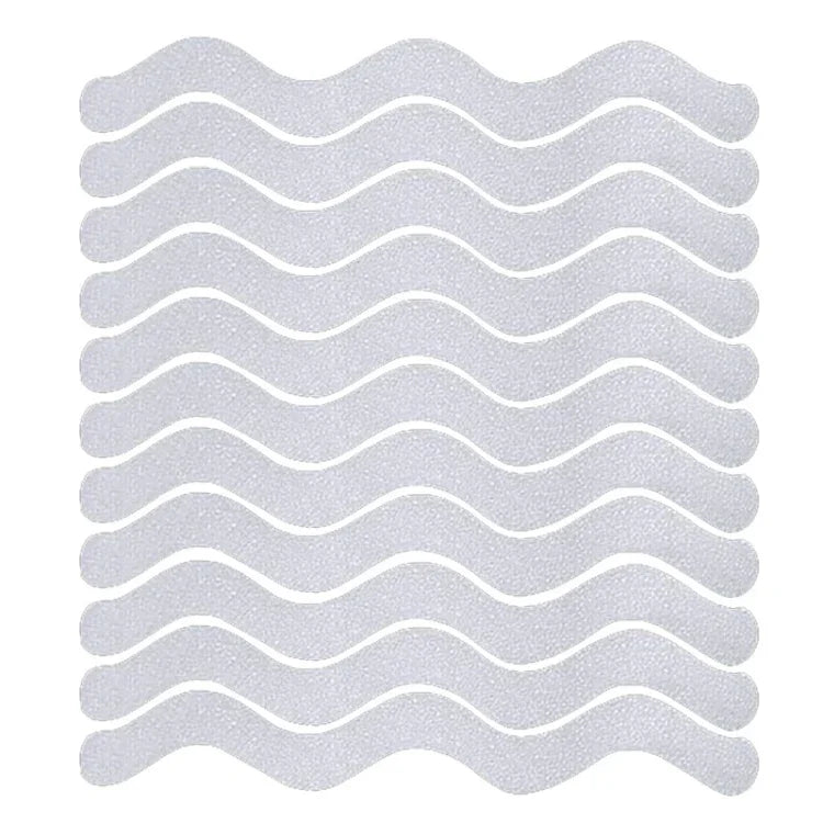 24pcs /Bag Wavy Shaped Gravel Pattern Bathtub Non-Slip Sticker, 1.3 x 18cm