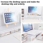 Computer Elevated Rack Monitor Bracket Storage Rack,Style:, Lengthen Single Layer