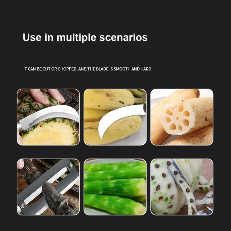 4 In 1 Stainless Steel Pineapple Knife Fruit Knife Sugar Cane Peeler, Pineapple Knife