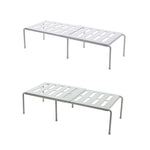 2460 Retractable Multifunctional Kitchen Shelf, White, Grey