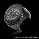 Aluminum Alloy Plating Motorcycle Handlebar Clock, Clock Silver Shell Black Background, Clock Silver Shell White Background, Clock Black Shell White Background, Clock Black Shell Black Background