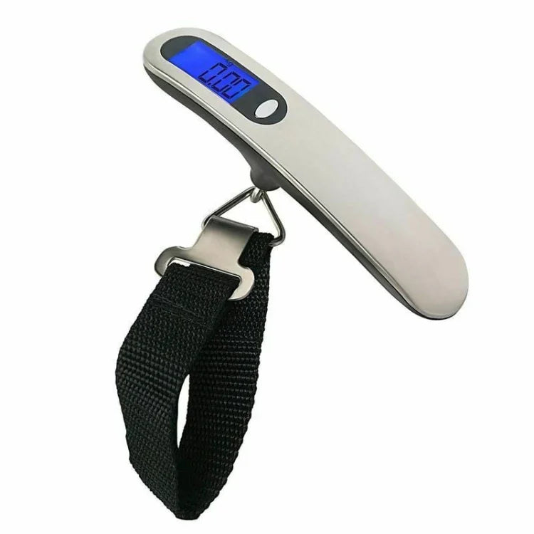 Stainless Steel Handheld Electronic Luggage Scale Portable Express Scale, Black, White
