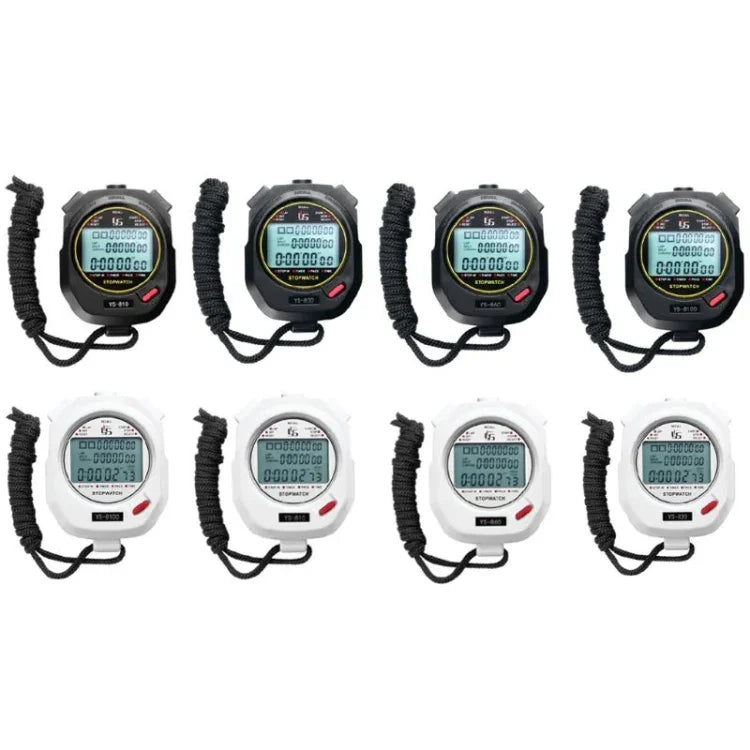 YS Electronic Stopwatch Timer Track And Field Training Running Watch, Style:, YS-810 10 Memories (Black), YS-830 30 Memories (Black), YS-860 60 Memories (Black), YS-8100 100 Memories (Black), YS-810 10 Memories (White), YS-830 30 Memories (White)      ...