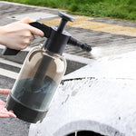 Car Washing Foam Spray Pot Home Handheld Gas Pressure Sprayer, Transparent Black
