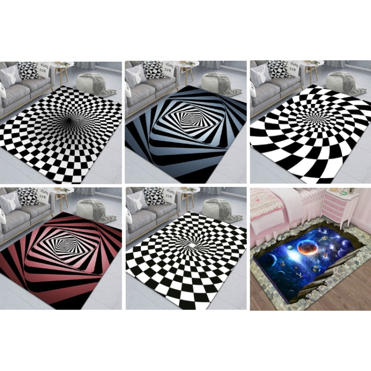 3D Stereo Rectangular Visual Geometric Living Room Carpet, 40x60cm, 50x80cm, 60x90cm, 80x120cm, 80x160cm, 120x160cm, 140x200cm