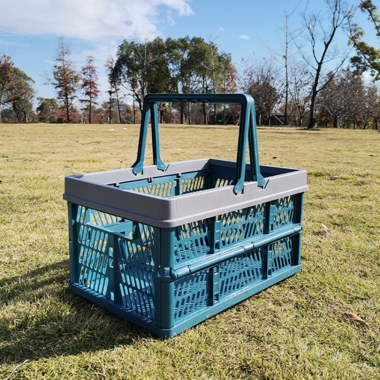Foldable Picnic Basket Supermarket Shopping Basket,Size: 25x30.5x44cm, Green Coffee, Blue Gray, Coffee With Beige