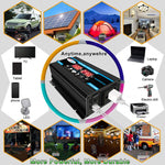 Solar Power System Inverter 30A Controller+18W 12V Solar Panel, Specification:, Black 12V To 110V, Black 12V To 220V, Yellow 12V To 110V, Yellow 12V To 220V