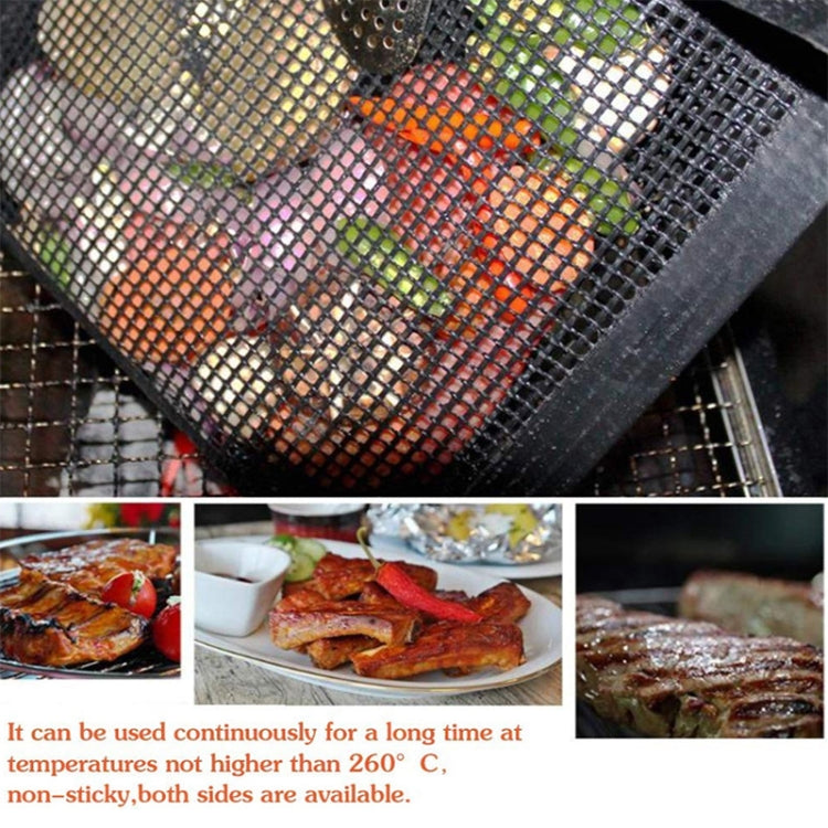 Vc005 BBQ Non-Stick Mesh Grilling Bag, Size:, Black (24 x 14cm), Black (22 x 27cm), Black (30 x 27cm), Black (40 x 30cm)