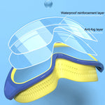 Anti-fog Children Swimming Goggles Comfortable Large Frame Diving Glasses, Macaron, Pumpkin Orange, Milk White, Ice Lake Blue, Pink Blue