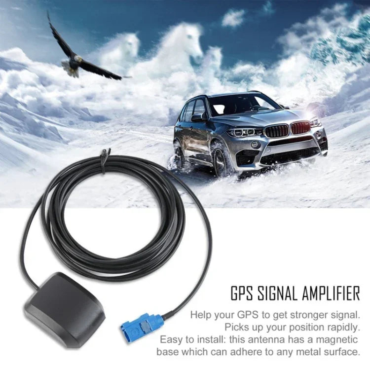 GPS-01 Car DVD Navigation GPS Satellite Antenna Amplifier SMA/FAKRA-C Interface, Magnetic Base