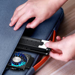 Laptop Radiator Bracket Folding Storage Air-cooled Cooling Base,Style:, Four Fan