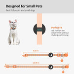 Pet Cat Reflective Collar with Bell for AirTag 2nd Gen / AirTag 1st Gen, Blue, Purple, Black, Pink, Orange, Light Green, Rose Red, Green, Yellow